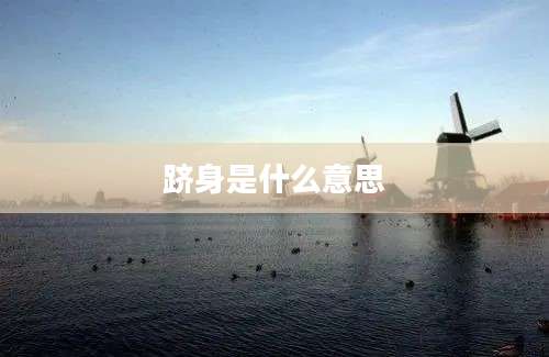 跻身是什么意思