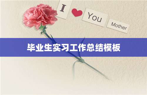毕业生实习工作总结模板