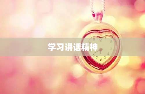 学习讲话精神
