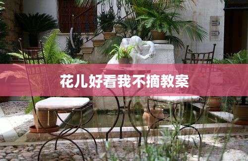 花儿好看我不摘教案