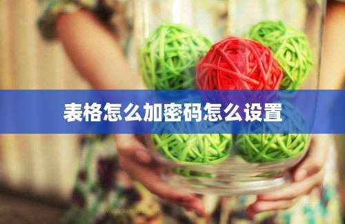 表格怎么加密码怎么设置