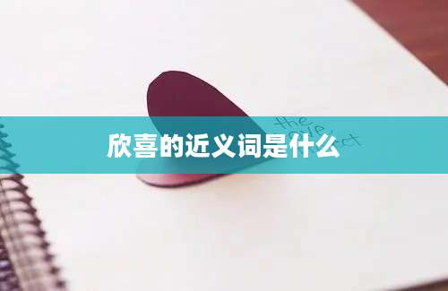 欣喜的近义词是什么