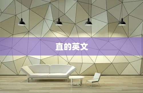 直的英文