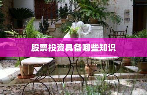股票投资具备哪些知识