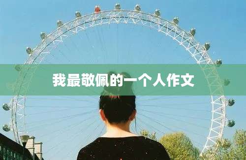 我最敬佩的一个人作文