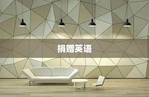 捐赠英语