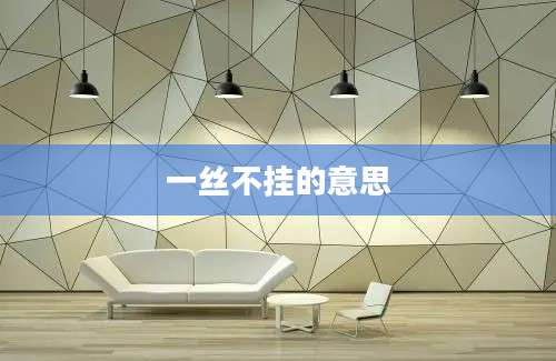 一丝不挂的意思