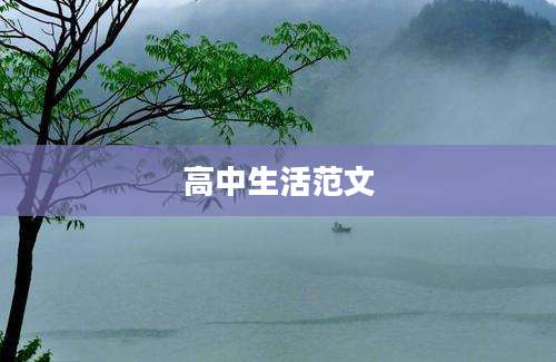 高中生活范文