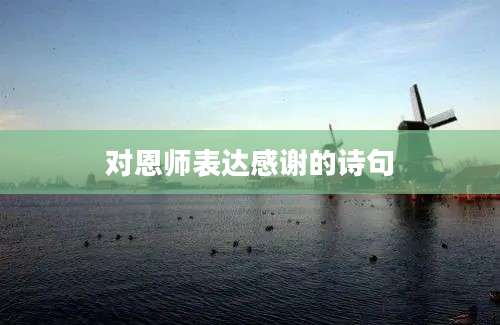 对恩师表达感谢的诗句
