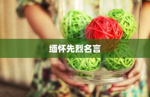 缅怀先烈名言