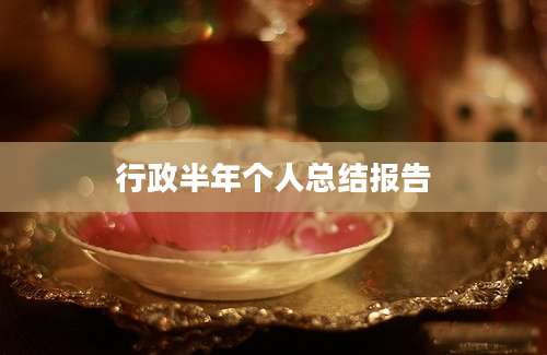 行政半年个人总结报告