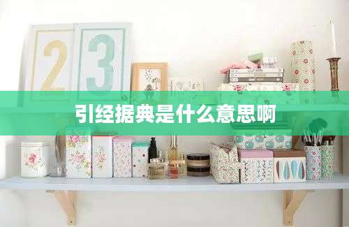 引经据典是什么意思啊