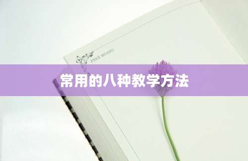 常用的八种教学方法