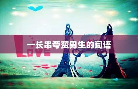一长串夸赞男生的词语