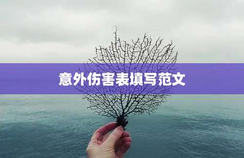 意外伤害表填写范文