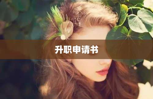 升职申请书