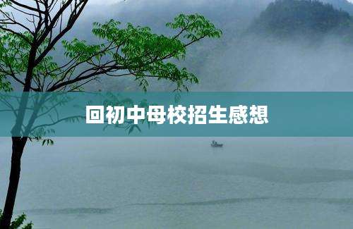 回初中母校招生感想