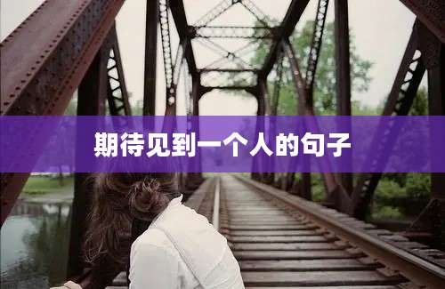 期待见到一个人的句子