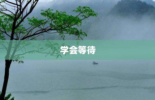 学会等待