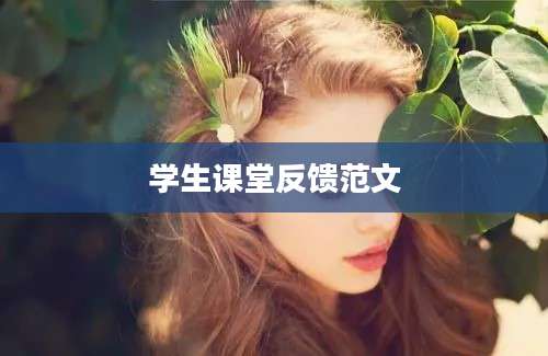 学生课堂反馈范文