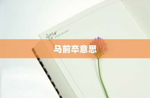 马前卒意思