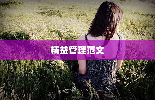 精益管理范文