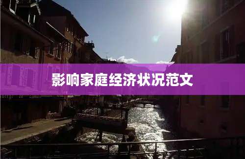 影响家庭经济状况范文