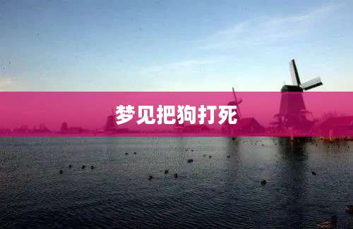 梦见把狗打死