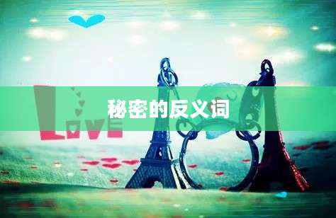 秘密的反义词