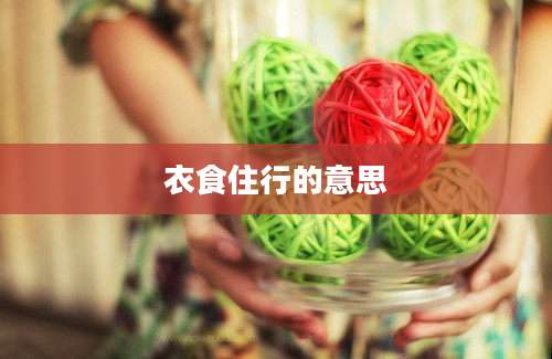 衣食住行的意思