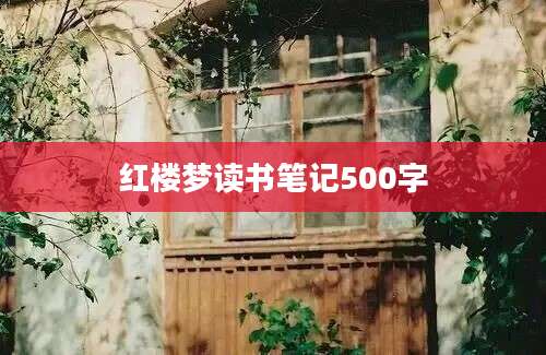 红楼梦读书笔记500字