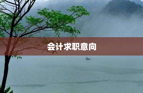 会计求职意向
