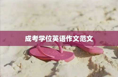 成考学位英语作文范文