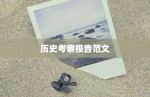 历史考察报告范文