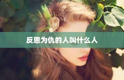 反恩为仇的人叫什么人