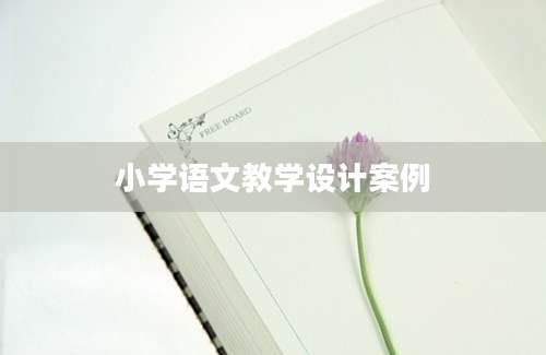 小学语文教学设计案例