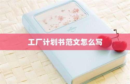 工厂计划书范文怎么写