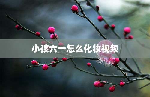 小孩六一怎么化妆视频