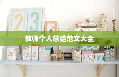 教师个人总结范文大全