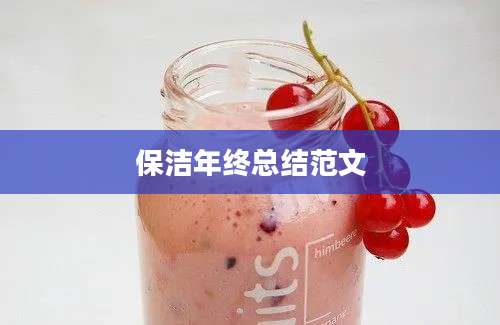 保洁年终总结范文