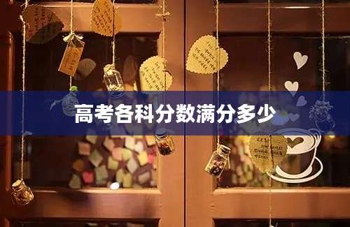 高考各科分数满分多少