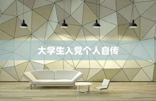 大学生入党个人自传