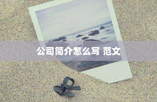 公司简介怎么写 范文