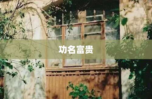 功名富贵
