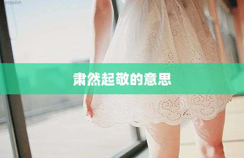 肃然起敬的意思