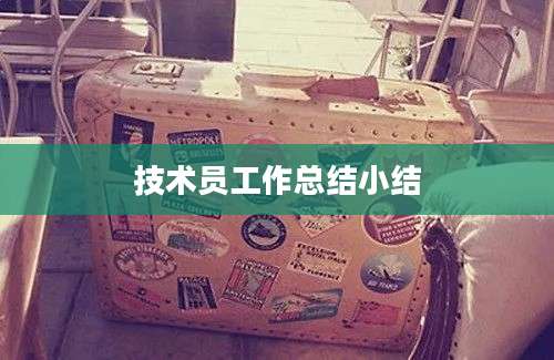 技术员工作总结小结
