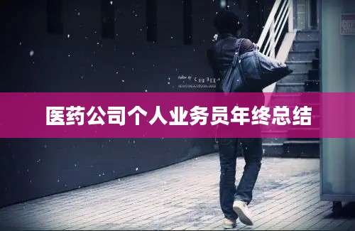 医药公司个人业务员年终总结