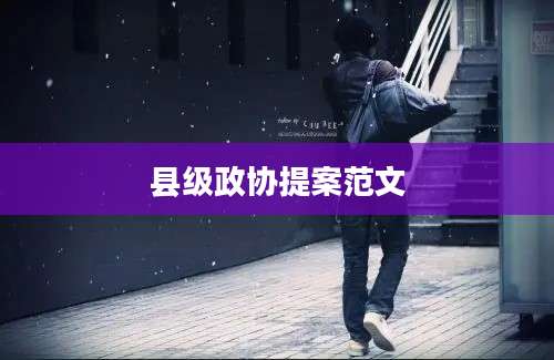 县级政协提案范文