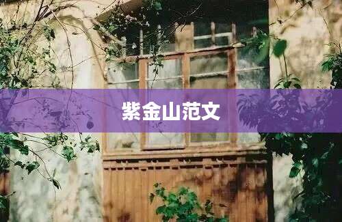 紫金山范文