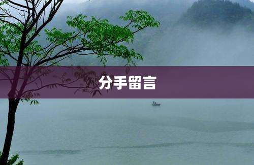 分手留言